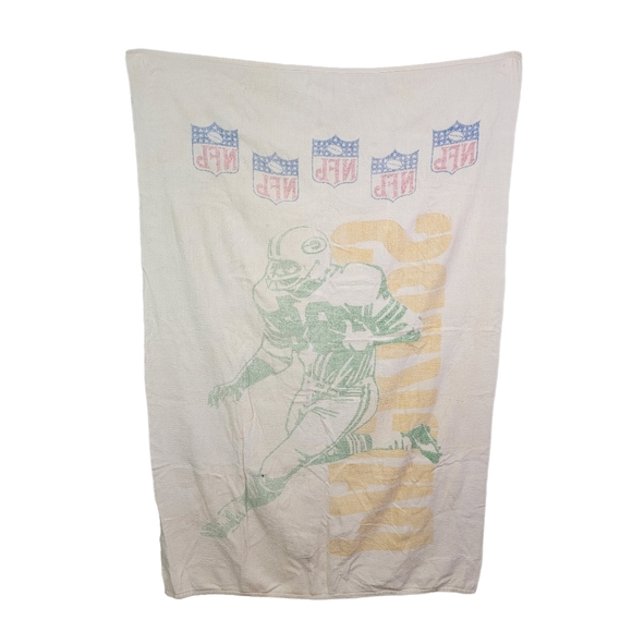 Greenbay Packers Vintage Oversized Beach Pool Towl Thin One Sided - Picture 7 of 11